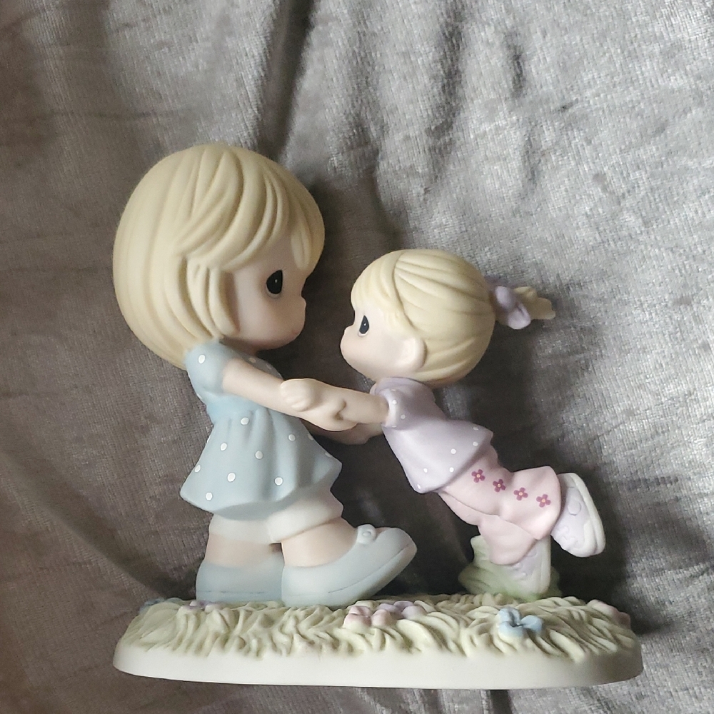 Your Love Lifts Me- Precious Moments Blue and Lavender Figurine